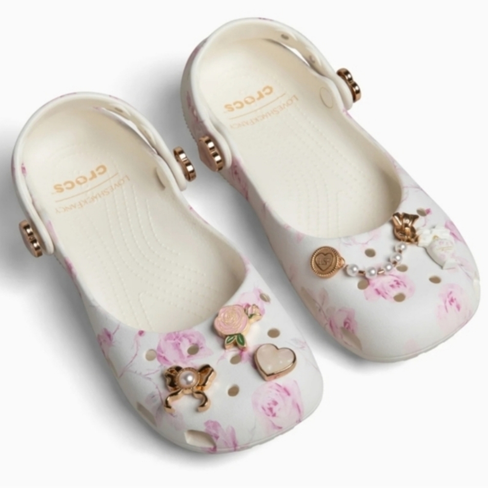 NWT loveshackfancy x crocs Classic Ballet Flat - Picture 4 of 9